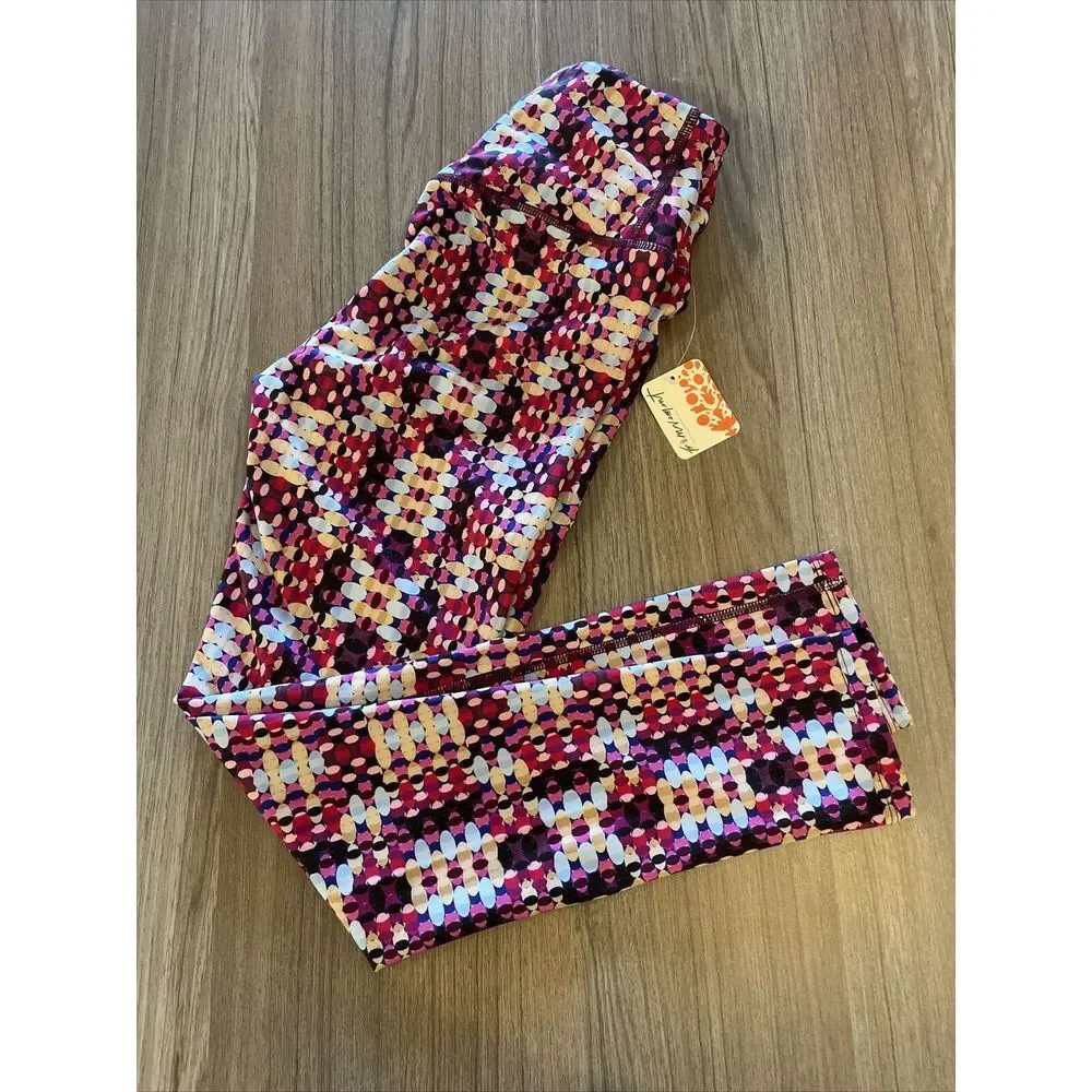 Free People‎ FP Movement Ashford Lose Control Multicolor Print Leggings MSRP $98